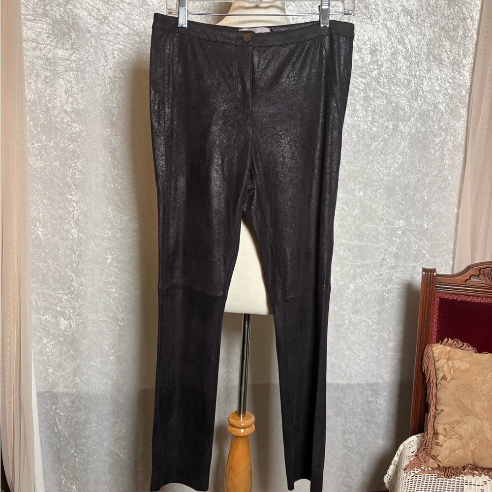 Philosophy Republic Clothing ladies faux leather Black pants. Size 8